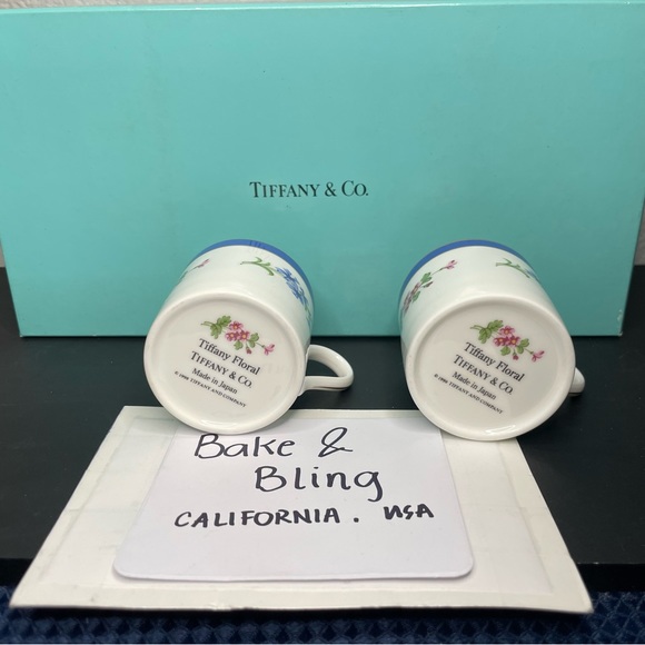 Tiffany & Co tea cups, saucer and dessert plate - Picture 5 of 14